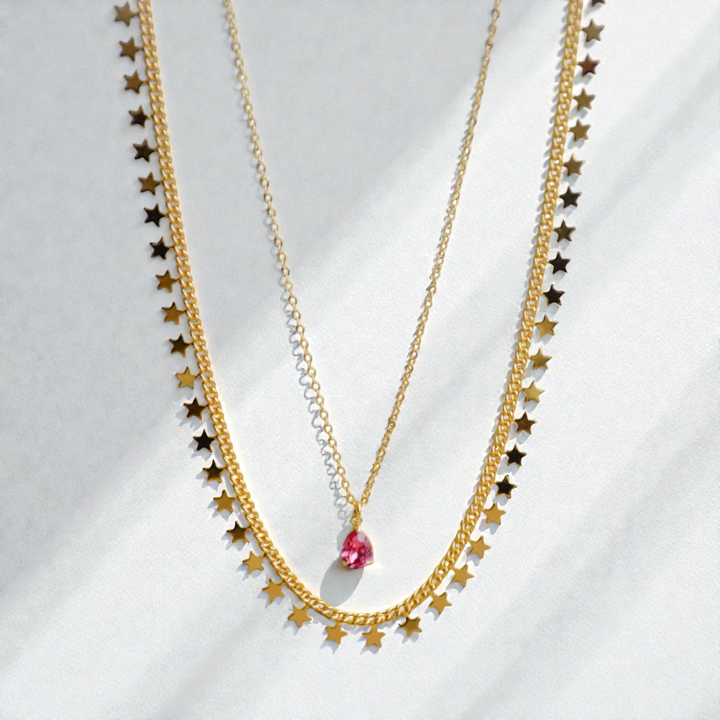 Lacy double necklace