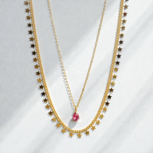 Lacy double necklace