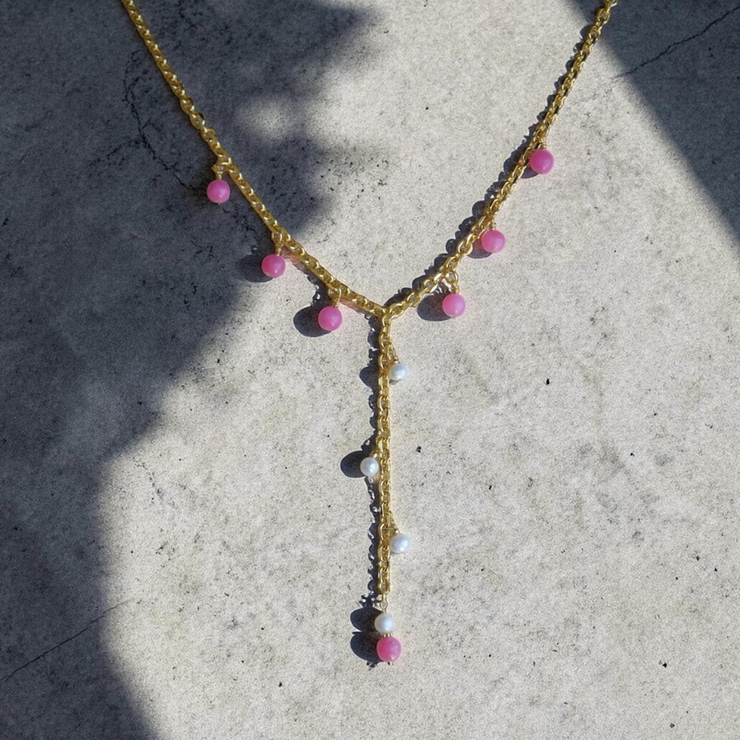 Summer pink necklace