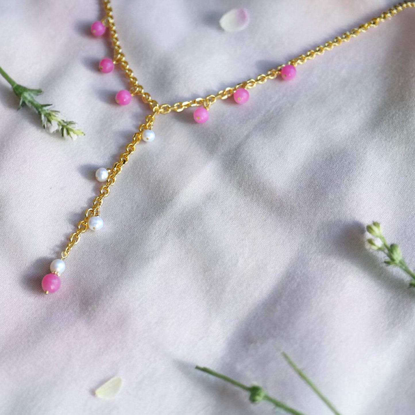 Summer pink necklace