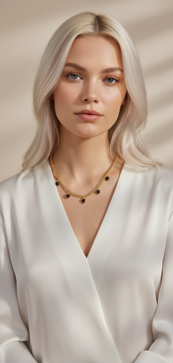 Paris black necklace