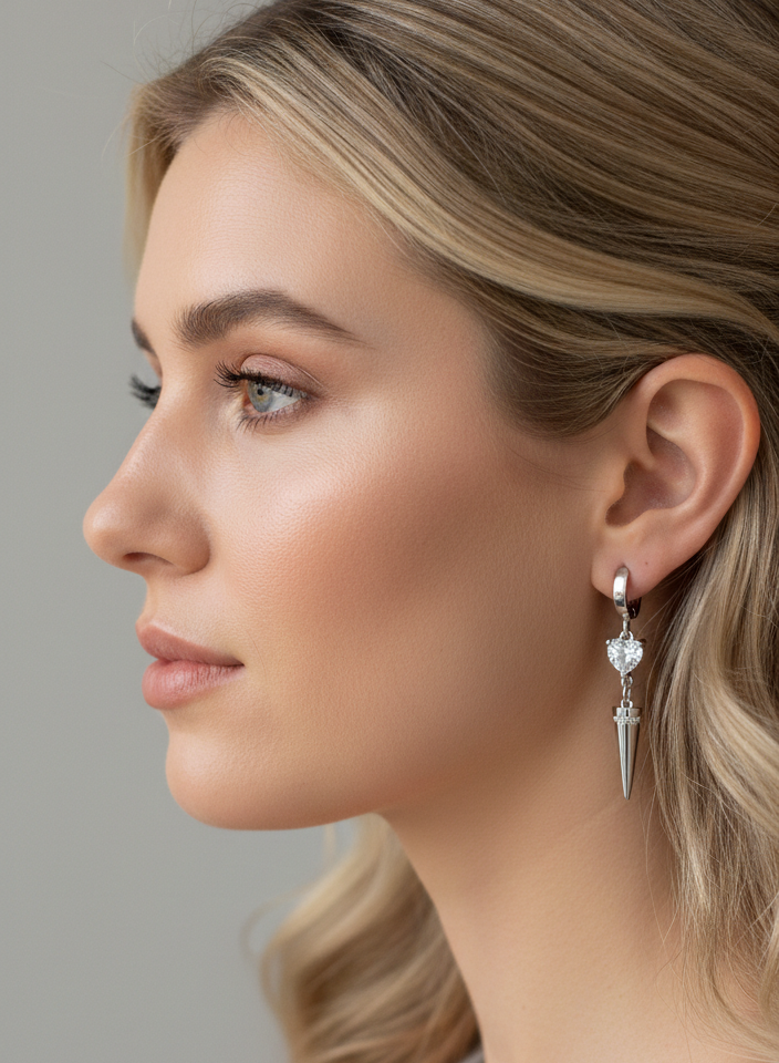 Nicole silver earrings