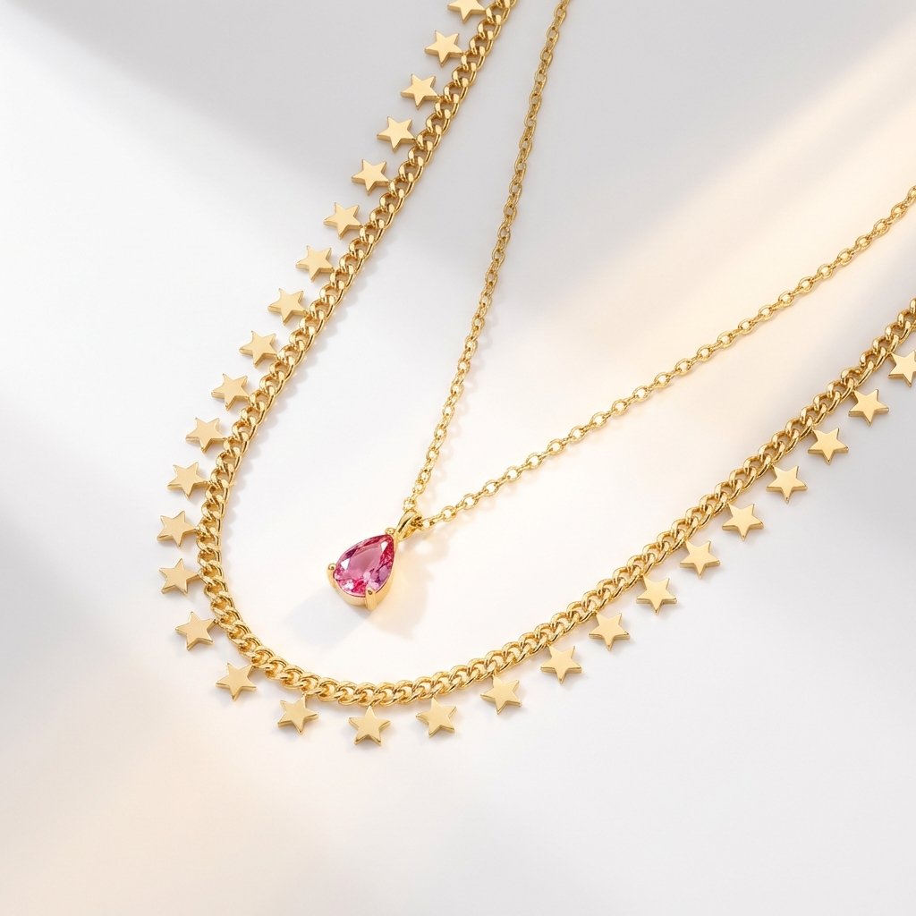 Lacy double necklace