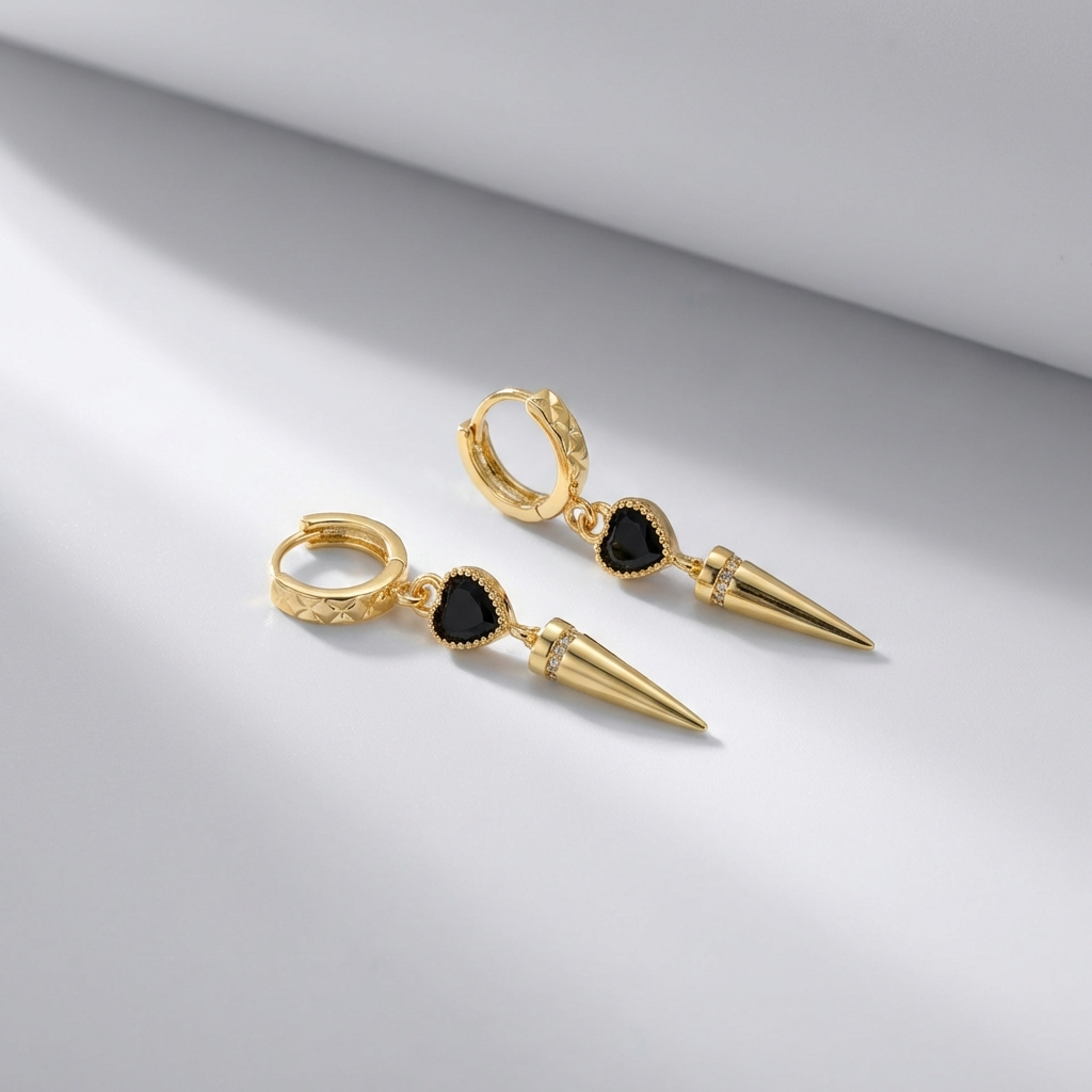 Zara black earrings