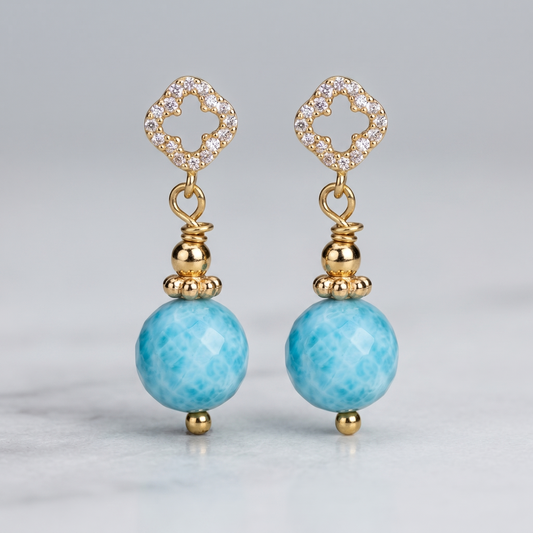 Larimar dream earrings