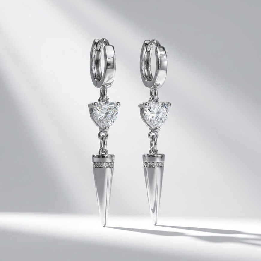 Nicole silver earrings
