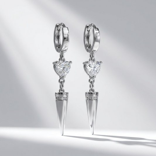 Nicole silver earrings