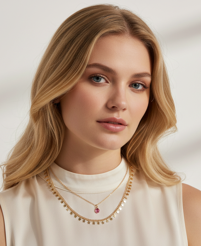 Lacy double necklace