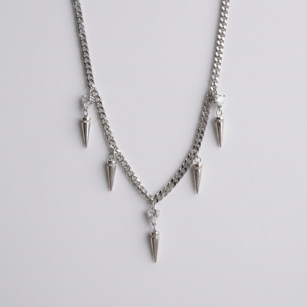 Nicole silver necklace