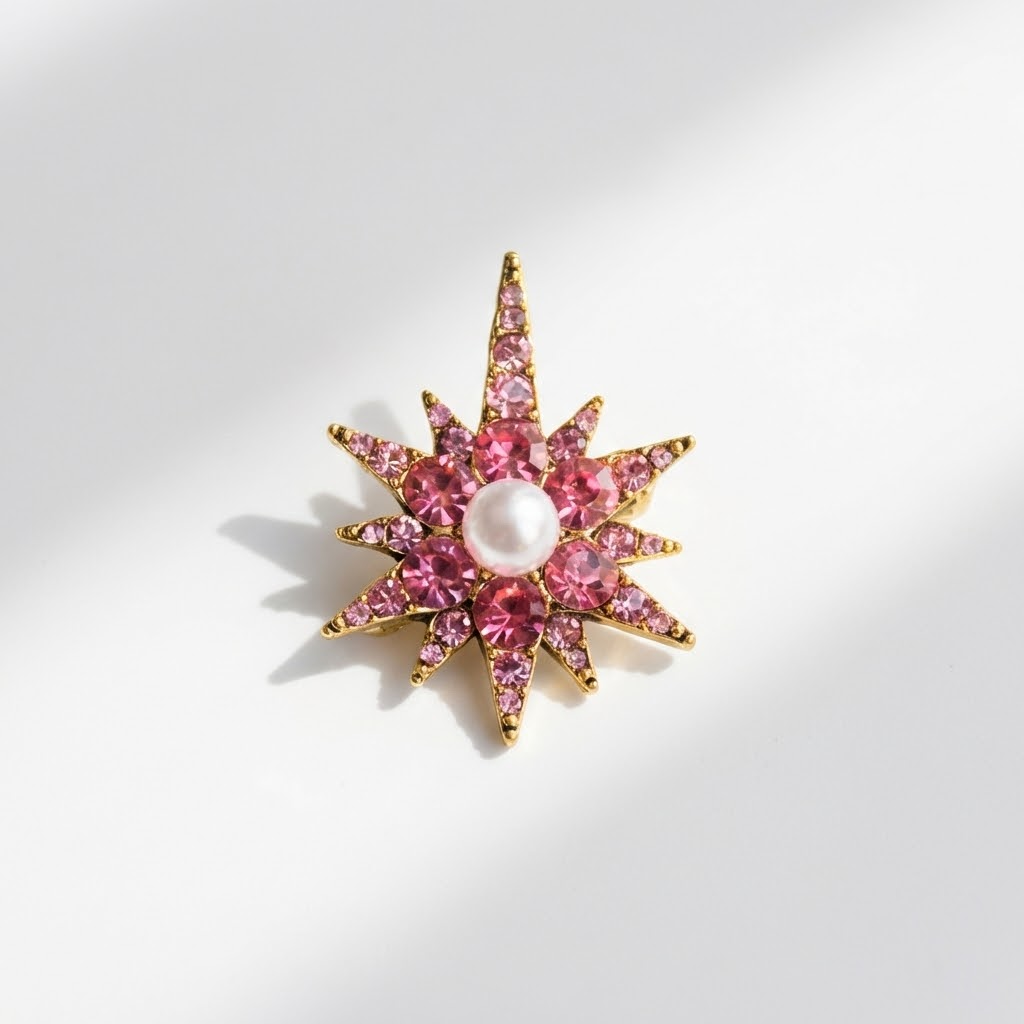Star colour brooch