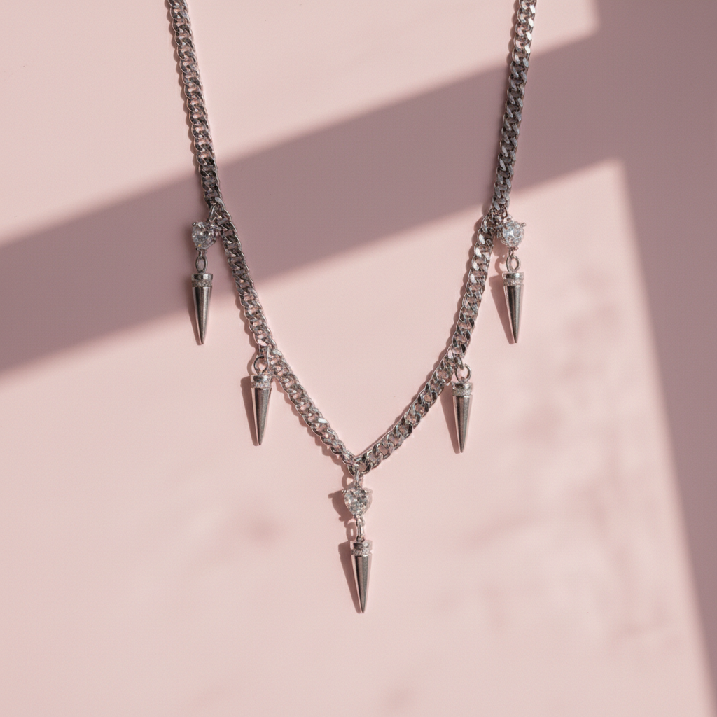 Nicole silver necklace