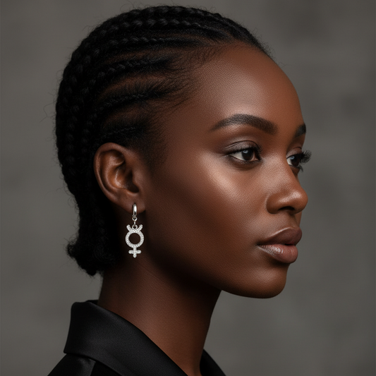 Astra rebel silver earrings