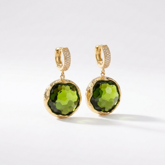 Emerald empress hoops