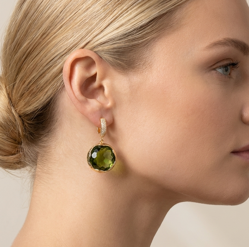 Emerald empress hoops