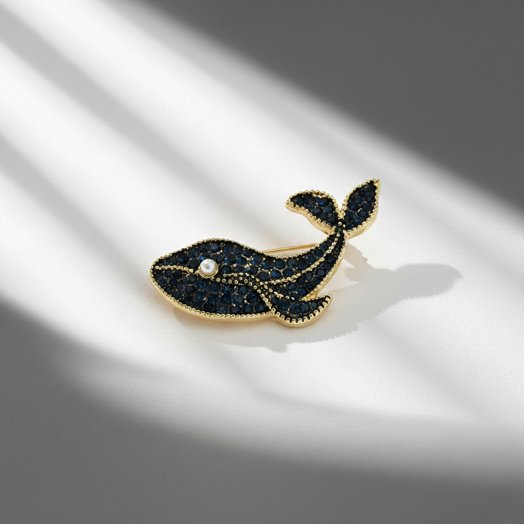 Whale brooch