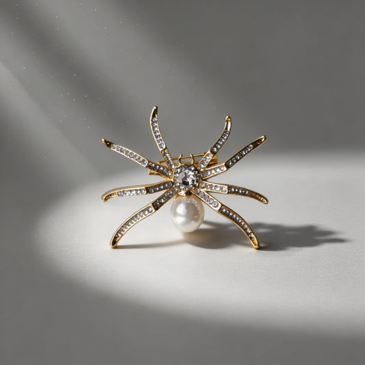 Itsy spider brooch